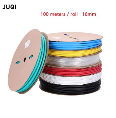 100m/roll 16mm heat shrinkable tube insulating sleeve electrical wire protective sleeve color whole roll heat shrinkable tube Electrical Circuitry Par