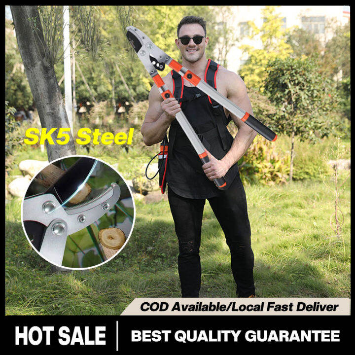 Garden Tree Pruning Shears High Branch Pruning Tool Ratchet Secater Long Telescopic Aluminium
