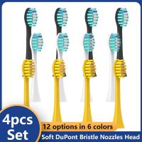 ZZOOI 4pcs Replacement for Apiyoo A7/P7/Y8/Pikachu SVP/MOLE Toothbrush Heads Electric Tooth DuPont Soft Brush Heads Smart Clean Head