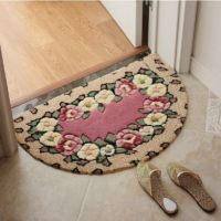 Semi-circular Small Rugs Home Entrance Floor Mats Door Mats Bedroom Kitchen Bathroom Bathroom Door Absorbent Non-slip Foot Mats