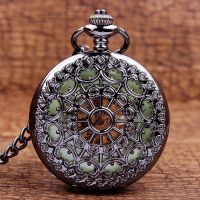 New Luminous Mechanical Pocket Watch Steampunk Vintage Hollow Cover Analog Skeleton Hand Winding Mechanical Pocket Watch for Men