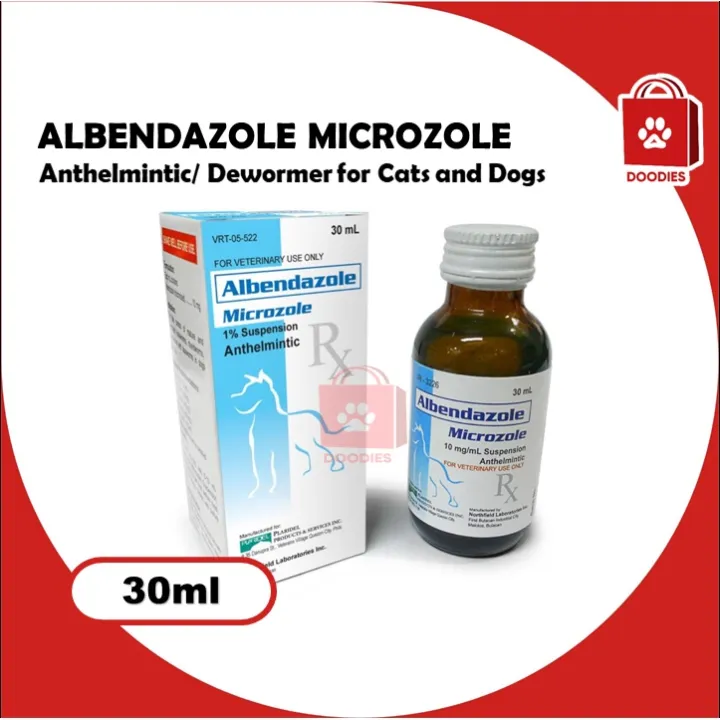 Albendazole Microzole Anthelmintic Suspension Dewormer for Cats and