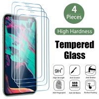 ✻ 4Pcs Tempered Glass On the For iPhone 11 12 13 14 Pro Max Screen Protector For iPhone 14 13 8 Plus 7 6 6S X XR XS MAX SE Glass