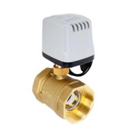 1/2" 3/4" 1" 2" IP65 Waterproof Motorized Ball Valve 3-Wire 2 Control Brass Electric Ball Valve Big Torque Metal Motor Valves