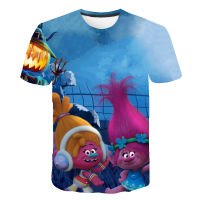 2022 Year Summer Children Short Sleeve T-Shirt Children Cartoon Troll 3D Printed Boys And Girls T-Shirt Elf 3-14 Year Old