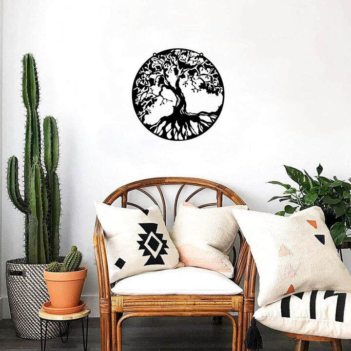 tree-of-life-metal-wall-sign-family-love-stencil-laser-cut-metal-decorative