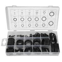 222Pcs Black Rubber O Ring Sealing Washer Gasket Assortment Kit With Storage Box For Automobile Engineering Plumbing Repairing