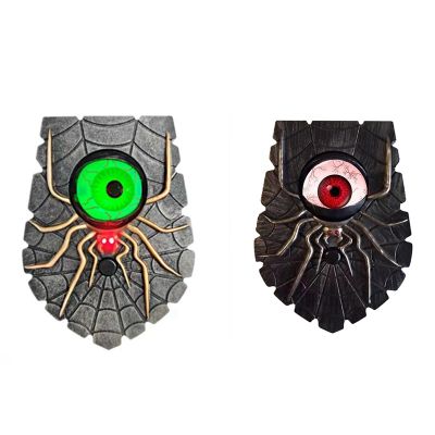 LED Halloween Decorations Doorbell Decor Light Glowing One-Eyed Spider Doorbell with Sound Party Decoration