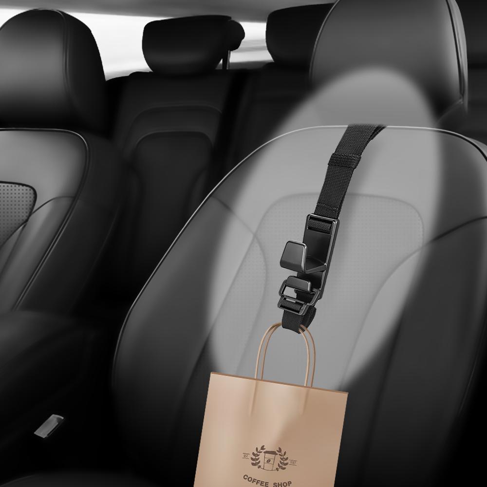 1× Car Seat Headrest Bars Hook Bag Hanger Bag Organizer Holder Clip Accessories 