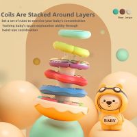 Montessori Baby Learning Education Stacking Toys Kawaii Tumbler Changing Face Little Bear Musical Ferrule Ring Stack Toy Gifts