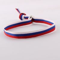 ❐☌ Russia flag bracelet de la Republica de tape. Republican adjustable fabric thread bracelet The Slovak Republic Bracelet Belgrade