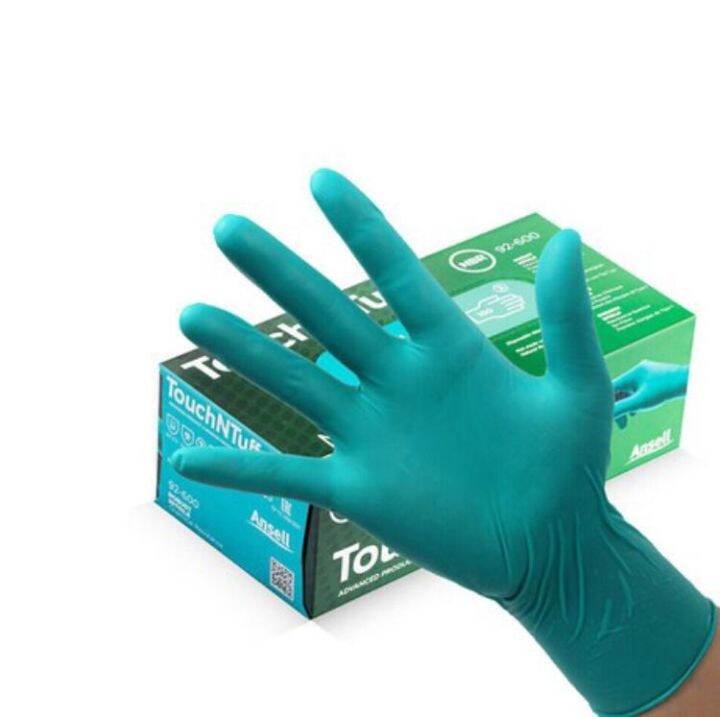 Ansell 92600 TouchNTuff robust nitrile disposable gloves Lazada