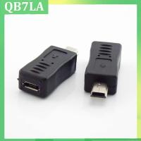 Micro USB Female to Mini USB Male Plug Jack Adapter Connector Charger Converter QB7LA