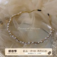 Vivienne Westwood High-end  Gilted Night  French palace style pearl temperament headband zircon exquisite light luxury hair accessories womens dormant volcano