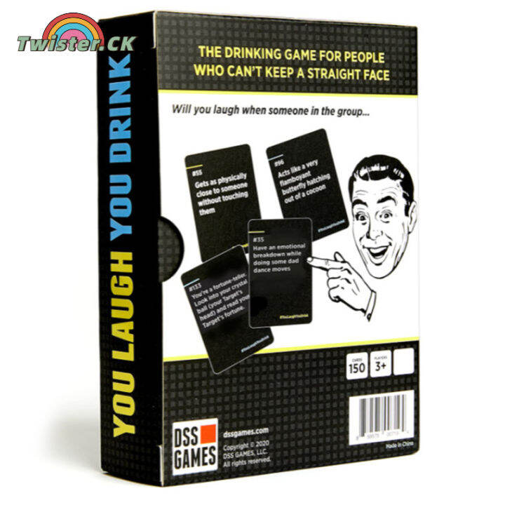 Twisterck You Laugh You Drink Board Game Fun English Game Cards