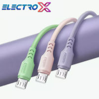 สายชาร์จ Micro USB สายชาร์จเร็ว 2.4A ชาร์จเร็ว สายชุบซิลิโคน Fast Charging Cable BY ELECTRO X STORE