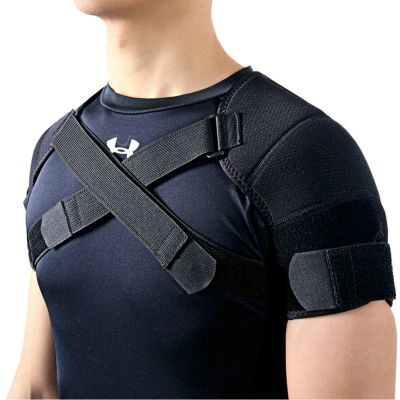 Double Shoulder Brace Adjustable Sports Shoulder Support Belt Back Pain Relief Double Bandage Cross Compression Shoulder Strap