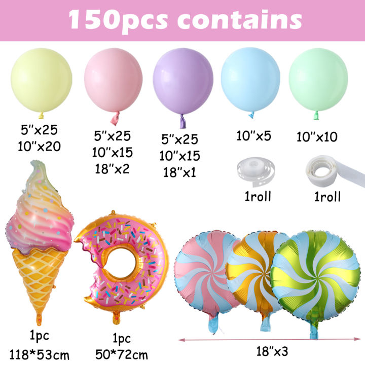 150-pcs-ขนาดใหญ่-ice-cream-theme-บอลลูน-garland-mini-donut-macaron-globos-สำหรับ-baby-shower-girls-birthday-party-ตกแต่งของเล่นเด็ก-iewo9238