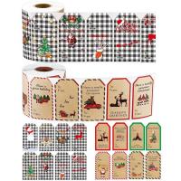 Gift Labels 300pcs Christmas Name Tags 8 Pattern Designs Tags Sticker Christmas Present Labels Christmas Stickers Name Tags Holiday Present Label for Christmas Holiday proficient