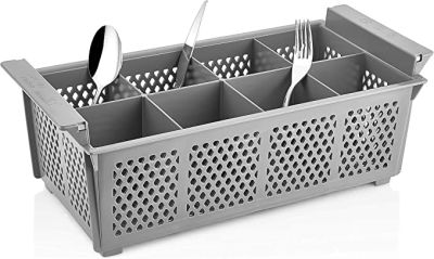 ที่ใส่ช้อนส้อม ตะกร้าล้างช้อนส้อม 8 ช่อง (PP) ที่ใส่ช้อนส้อม-ช้อนส้อมตะกร้า 8 ช่อง Cutlery Holder-Cutlery Basket 8 Compartment