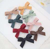 [HOT W] 2022New Handmade 8ชิ้น/ล็อตเด็ก Bows คลิปผมเด็กวัยหัดเดิน Hairpins Corduroy Barrettes เด็กอุปกรณ์เสริมผม