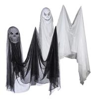 Black and White Ghost Decor Spooky Flying Skeleton Props Realistic Human Skull Halloween Ornaments for Tree Front Door Porch Window Living Room gorgeous