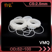 【2023】1PClot White Silicon Ring SiliconeVMQ O ring OD *2.5mm Thickness Rubber O-Ring Seal Gaskets