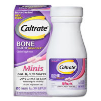 แท้ Caltrate แร่ธาตุ แคลเซียม สุขภาพกระดูก สหรัฐอเมริกา Mini 600+D3 Plus Minerals Calcium Bone Health 150 Tablets