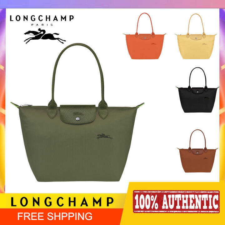 100 Authentic Longchamp LE PLIAGE GREEN Tote bag L Satchel Crossbody