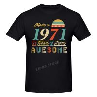 2022 Design Made In 1971 Tshirts 51 Years Of Being Awesome 51Th Birthday T Shirt Gift Tshirt Cotton Tees