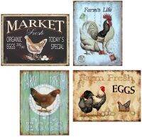 FlowerBeads Farmhouse Sign Funny Wall Signs Chicken Coop Country Decor for Home, Farm &amp; Kitchen