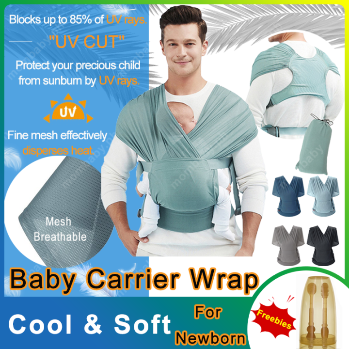 ☉Freebies Baby Carrier Wrap New Born Adjustable Lightweight Air Mesh