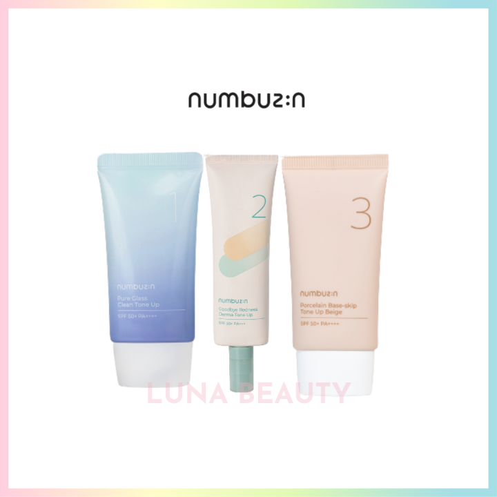 [Numbuzin] No.1 Pure Glass Clean Tone Up/No.2 Goodbye Redness Derma ...