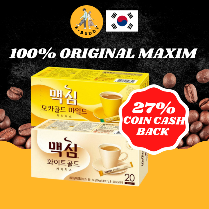 [KOREA] 맥심20 Sticks Maxim Coffee Mocha Gold Mild White Gold Coffee