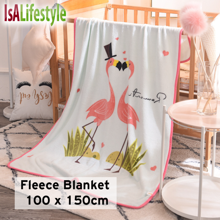 Isalifestyle big baby blanket fleece layer soft sleeping receiving