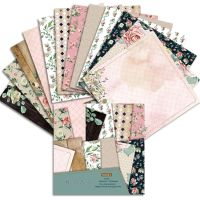 Right Now 24sheets/12Designs 6 X6 Photo Album DIY Scrapbook Junk Journal Ledger Card Background Paper Flower Pattern Paper