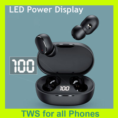 TWS E6S Bluetooth-compatible A6s led Screen 2000mAh Charging Box Wireless Headphone 9D Stereo Sports Waterproof Earbuds Headsets