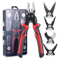 5-PCS Plier Tool Set Tools &amp; Home Improvement Metal with Linesman Plier, Wire Stripper, Crimping Tools, Sheet Metal Shear