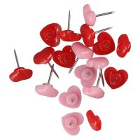 Red Heart Pushpins Photo Map Pins Pink Thumb Tacks Push Pins Board Clips Pins Tacks