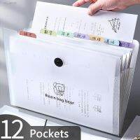 ○ Waterproof Transparent File Folder A4 Document Bag Multi-Layer Storage Folder Holder Organizer School Office Supplies Stationery