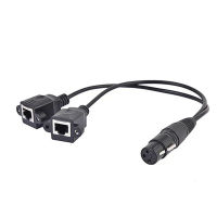 3pin XLR ชายหญิงคู่ RJ45เชื่อมต่อเครือข่ายอะแดปเตอร์แปลงสายเคเบิ้ลสำหรับไมโครโฟน Behringer ระบบลำโพง