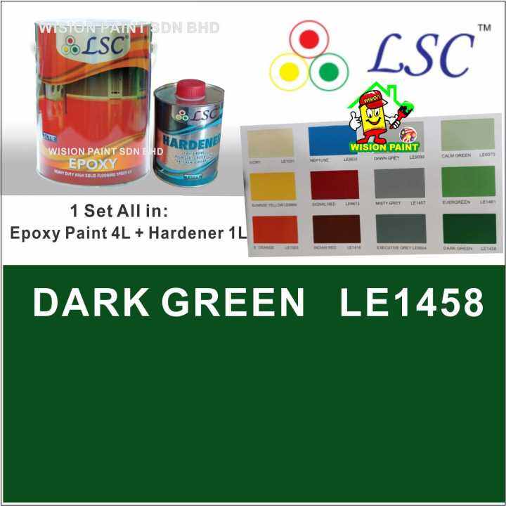 DARK GREEN LE1458 ( 5 Liter LSC HEAVY DUDY EPOXY …