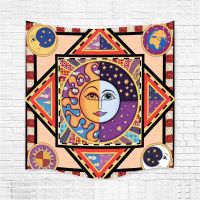 Hippie Bohemian Psychedelic Floral Wall Hanging Mandala Tarot Tapestry Living Room Bedroom Room Aesthetics Home Decoration