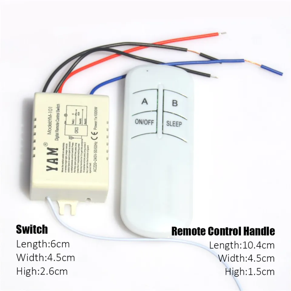 4 Way ON OFF Digital RF Remote Control Wireless Switch 