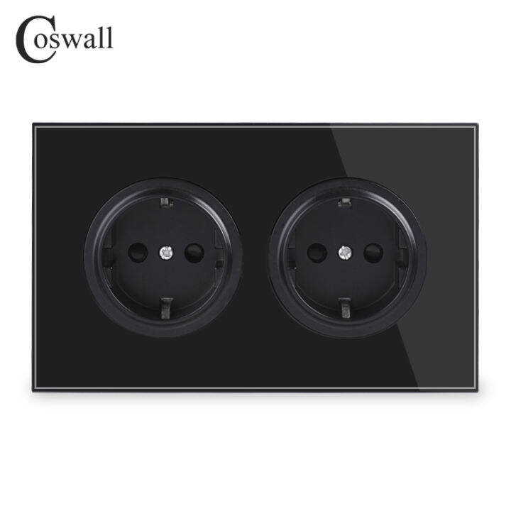 coswall-crystal-tempered-pure-glass-panel-16a-double-eu-standard-wall-power-socket-grounded-with-child-protective-lock-146-type