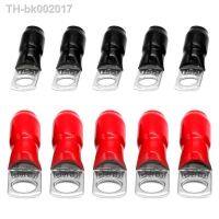 ✽◄ VODOOL 10pcs Car Audio Power Ground Wire Ring Terminals 4AWG/6AWG Gauge M8 Connectors with Car Electronics Ring Terminals Boot