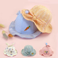 （HOT) หมวกเด็กเด็กฤดูใบไม้ผลิฤดูร้อนแบบบางน่ารัก 1-2-3 หมวกเด็กอายุ1ขวบหมวกชาวประมงหมวกกันแดดหมวกกระถางหมวกเด็ก