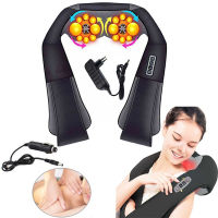 เครื่องนวดไหล่ อเนกประสงค์ Massager of neck kneading เครื่องนวดคอไฟฟ้า นวดบ้าน รถ ผ่อนคลายหลังไหล่รูปตัวยู Shiatsu ความร้อนอินฟราเรด