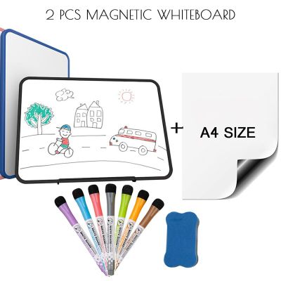 Magnetic Erasable Whiteboard Double Side Dry Erase Sadhu Board for Note Refrigerator Drawing for Kids A4 Size School Supplies