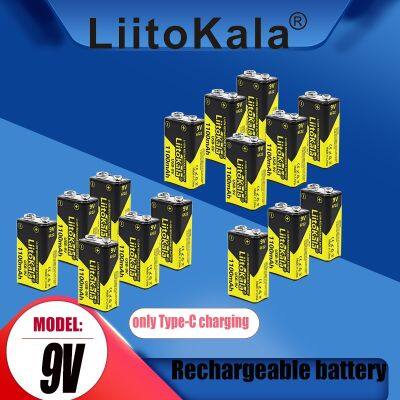 tzle25 16PCS LiitoKala 9V 1100mAh li-ion Rechargeable battery USB-9V lithium for Multimeter Microphone Toy Remote Control KTV use